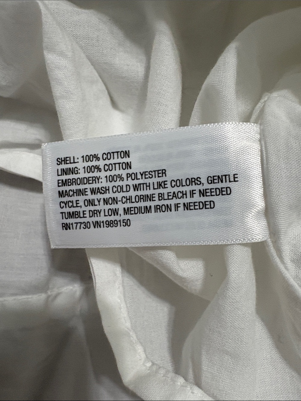 A New Day Poplin Cotton White Eyelet Maxi Skirt Size Medium - Picture 6 of 8